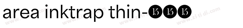 area inktrap thin字体转换